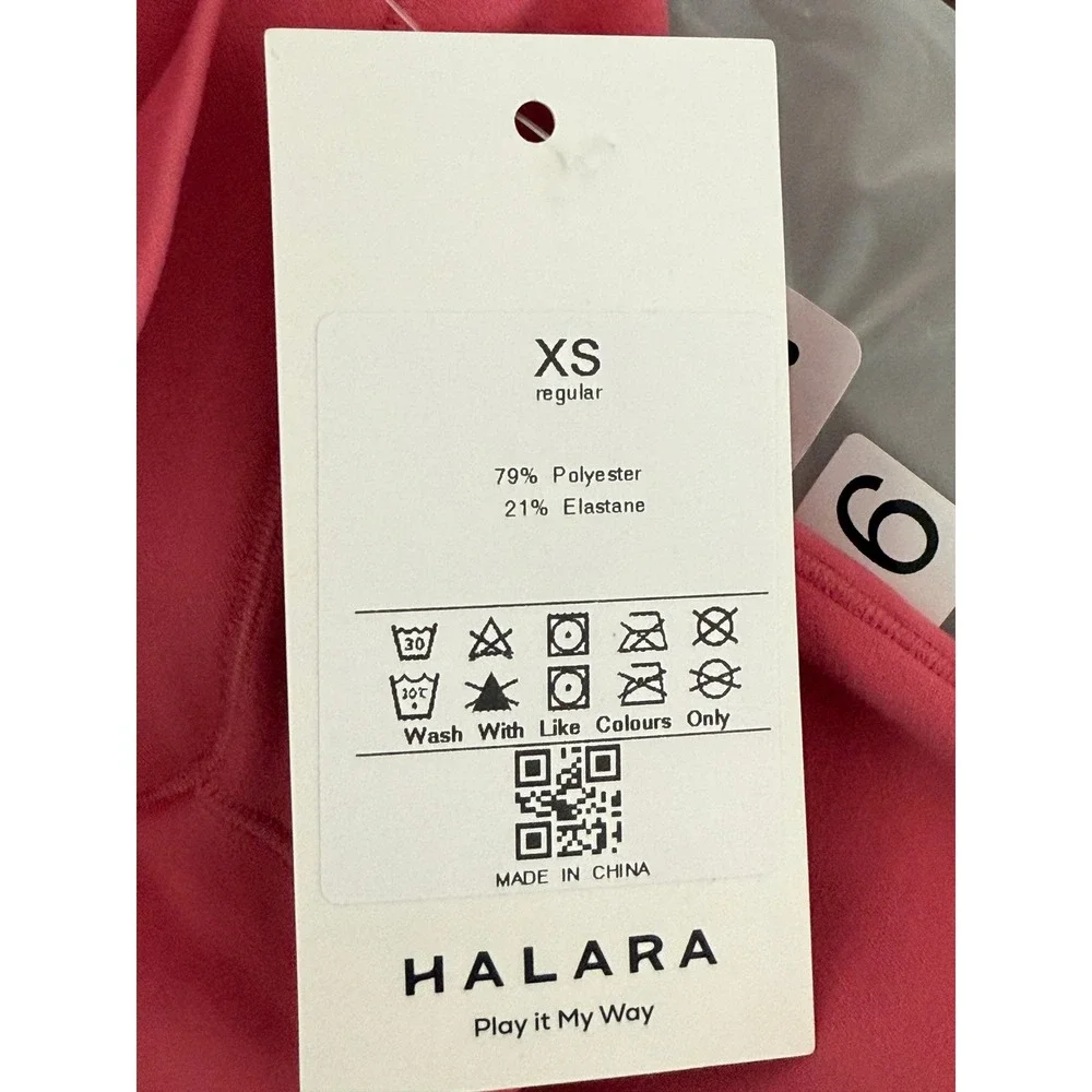 Halara High Waisted Crossover Ruched Butt Lifting Yoga Leggings Candy Pink XS - Picture 12 of 13